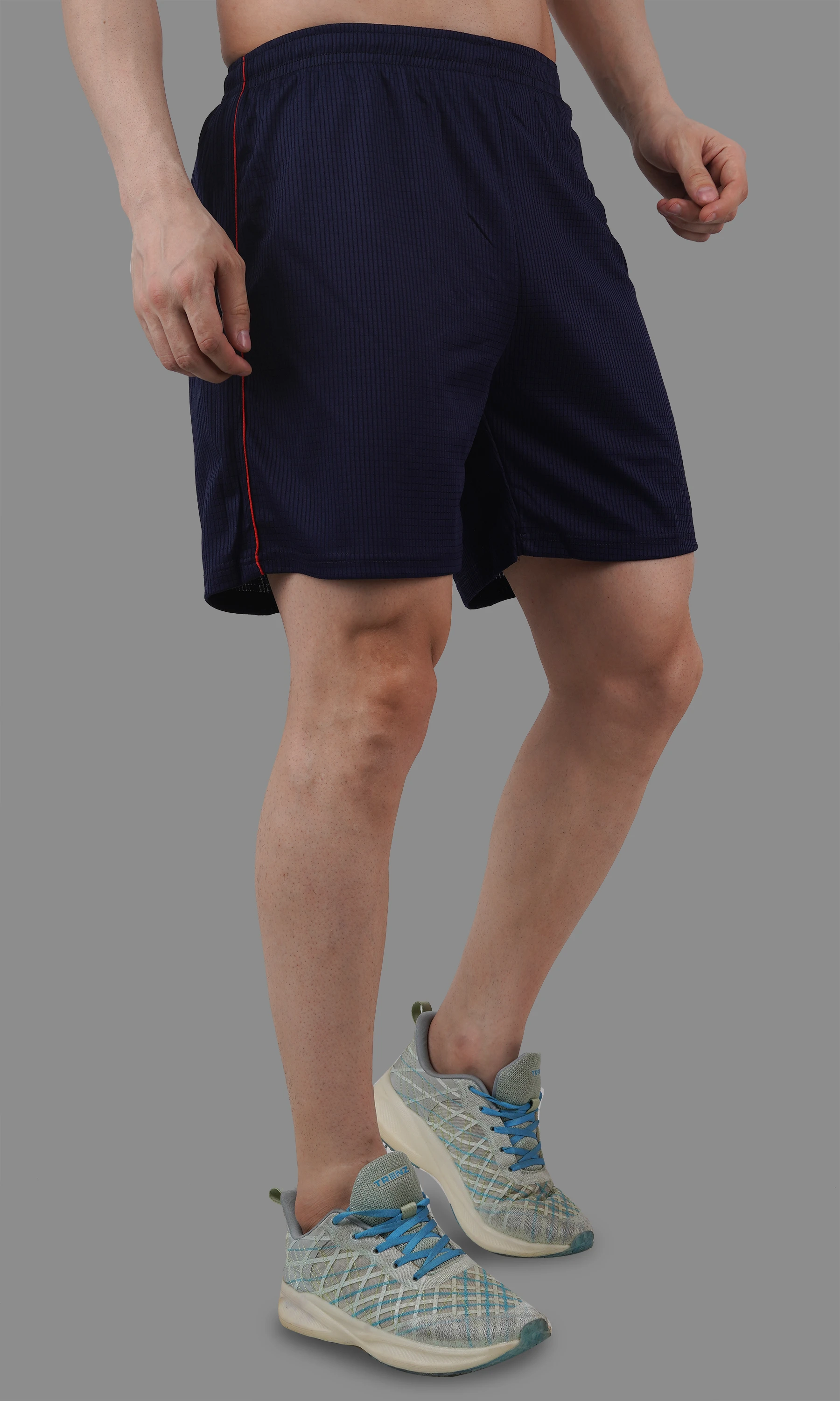 football shorts navy red