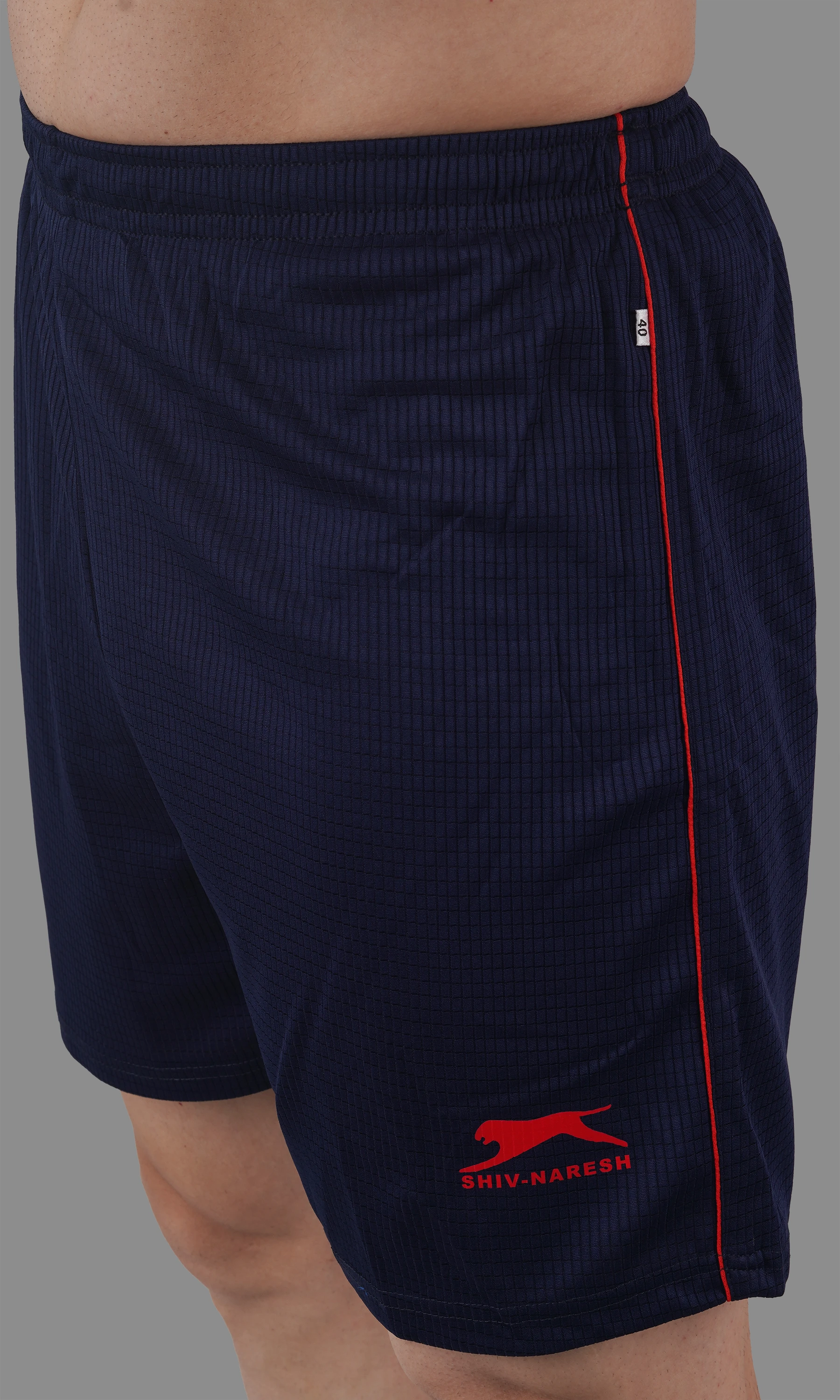 football shorts navy red