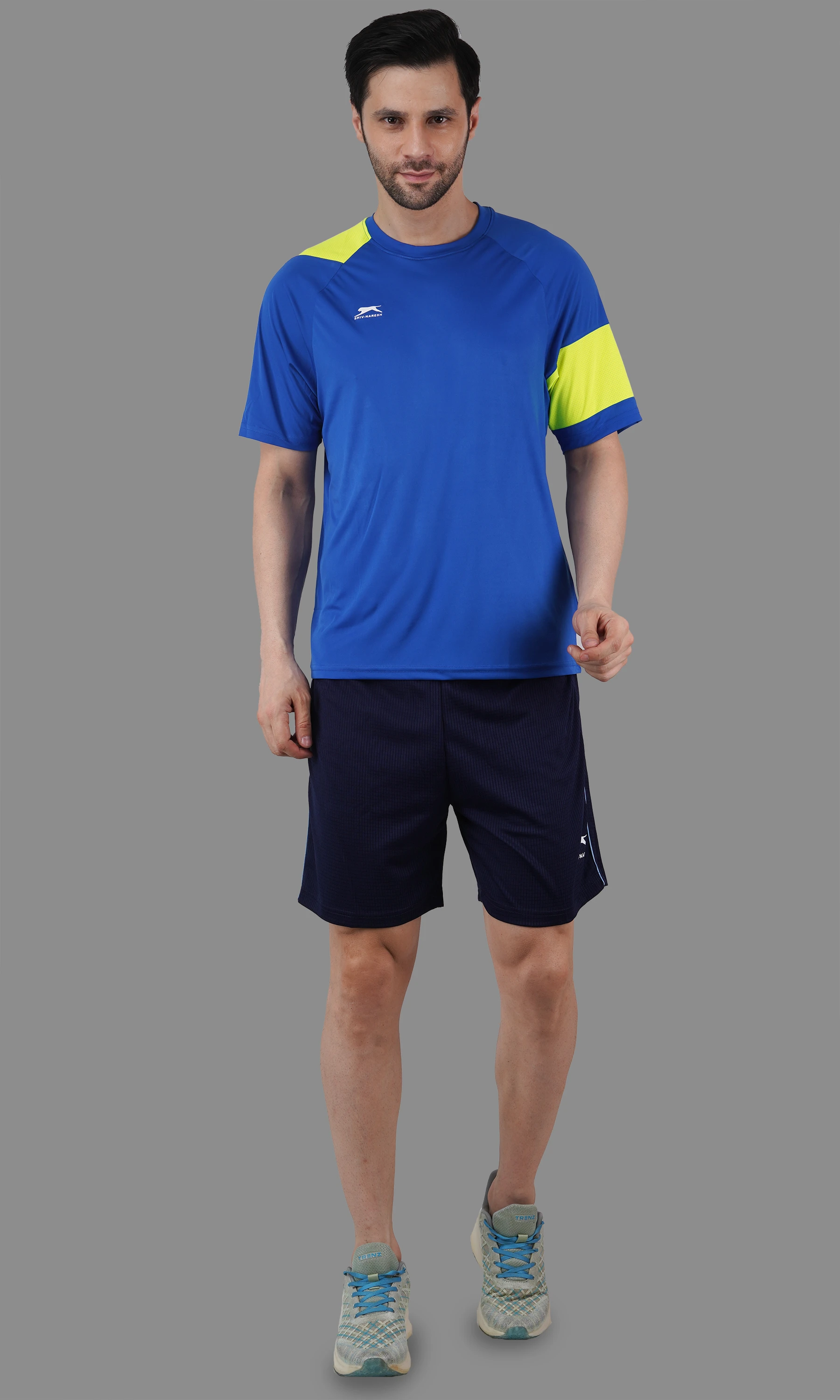 football shorts navy sky