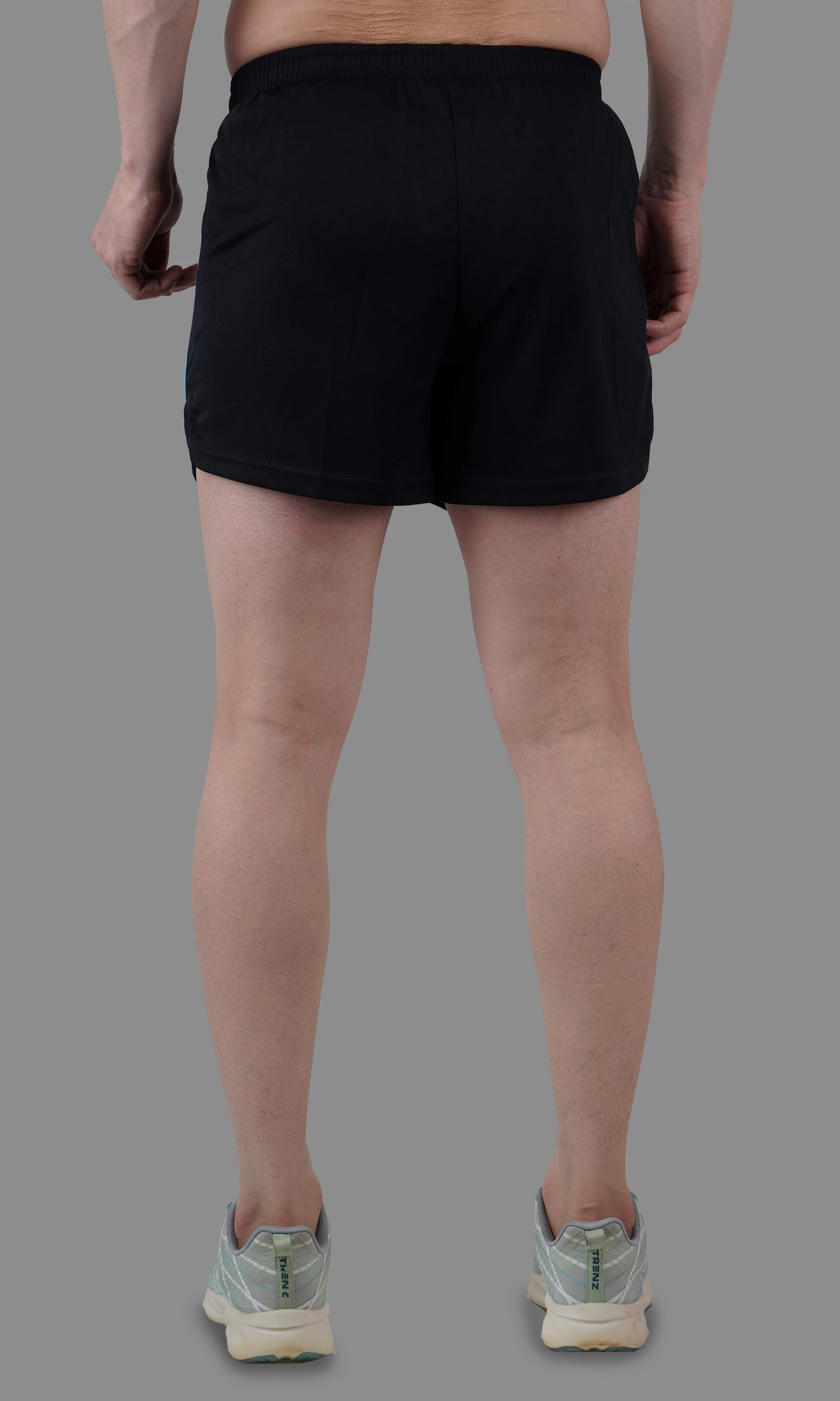 athletic shorts black cyan