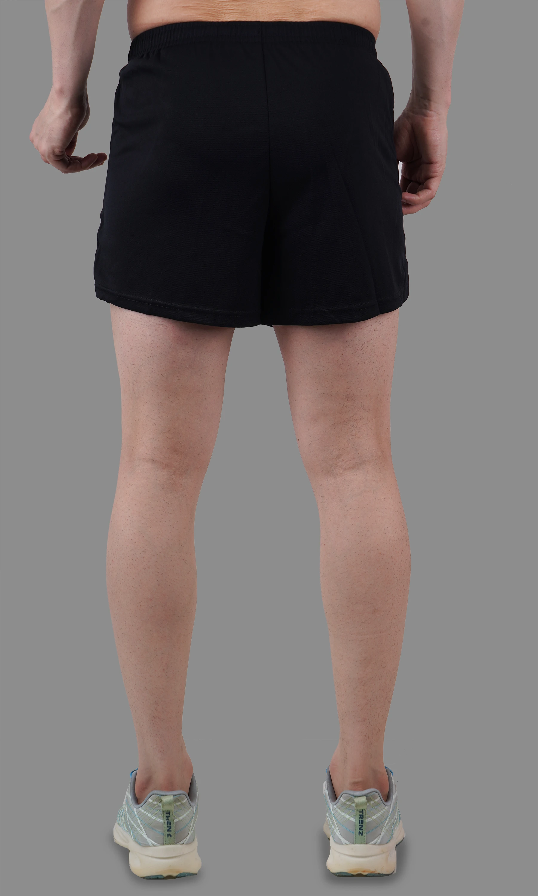 athletic shorts black white