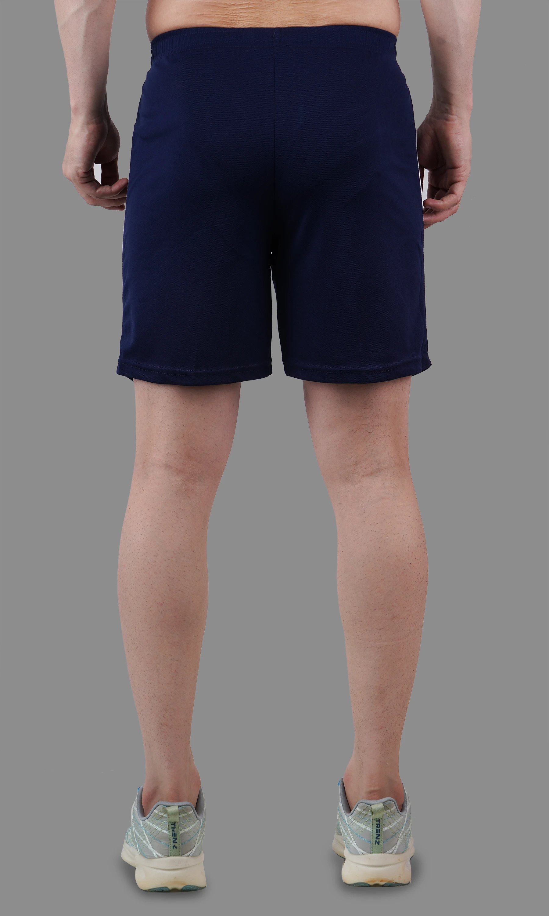 athletic shorts navy white